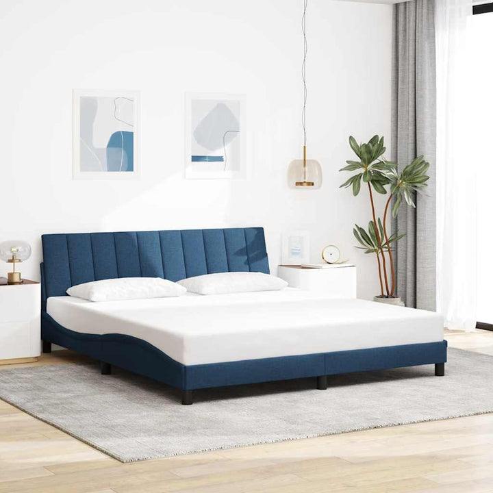 Bed Frame Without Mattress &amp;quot;Hanko&amp;quot; Cream 120X200Cm Fabric