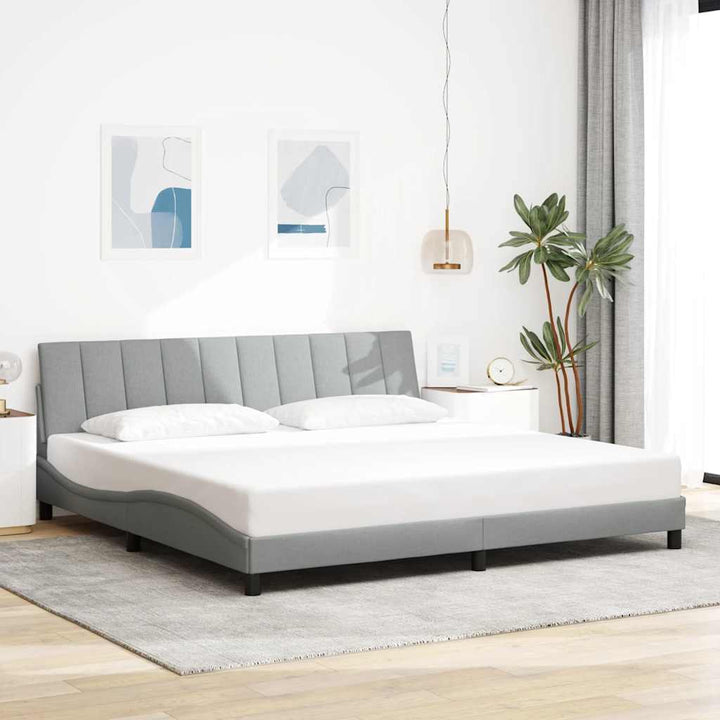 Bed Frame Without Mattress &amp;quot;Hanko&amp;quot; Cream 120X200Cm Fabric