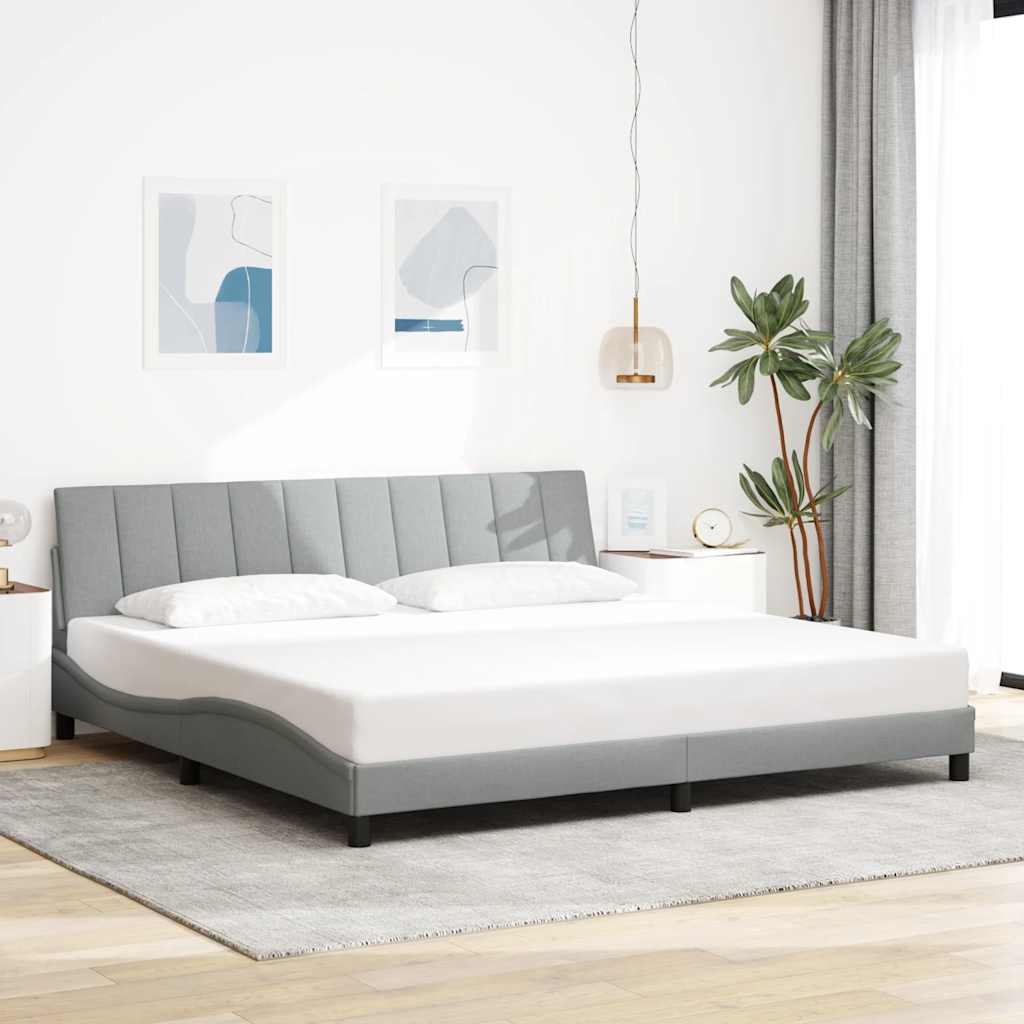 Bed Frame Without Mattress &amp;quot;Hanko&amp;quot; Cream 120X200Cm Fabric