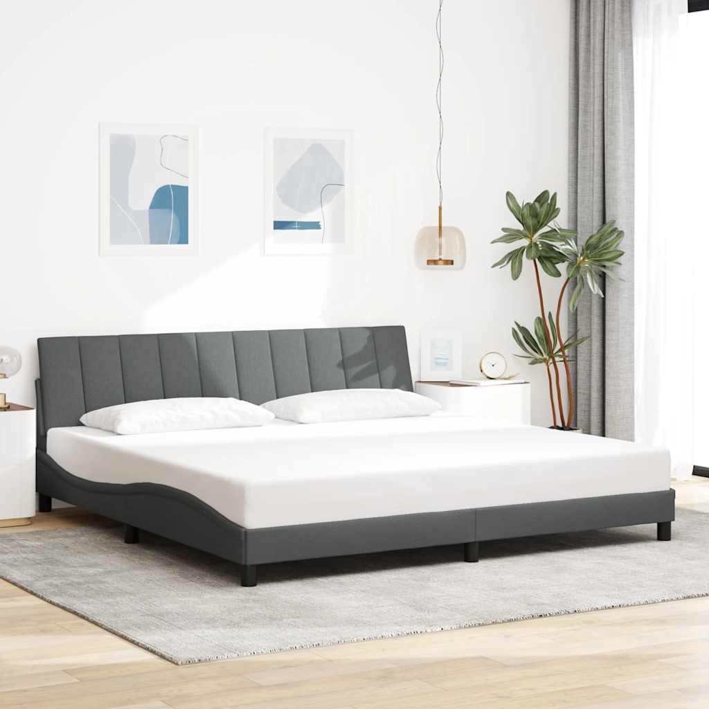 Bed Frame Without Mattress &amp;quot;Hanko&amp;quot; Cream 120X200Cm Fabric