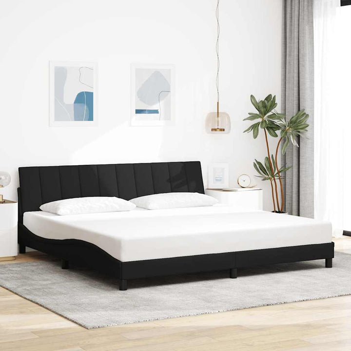 Bed Frame Without Mattress &amp;quot;Hanko&amp;quot; Cream 120X200Cm Fabric