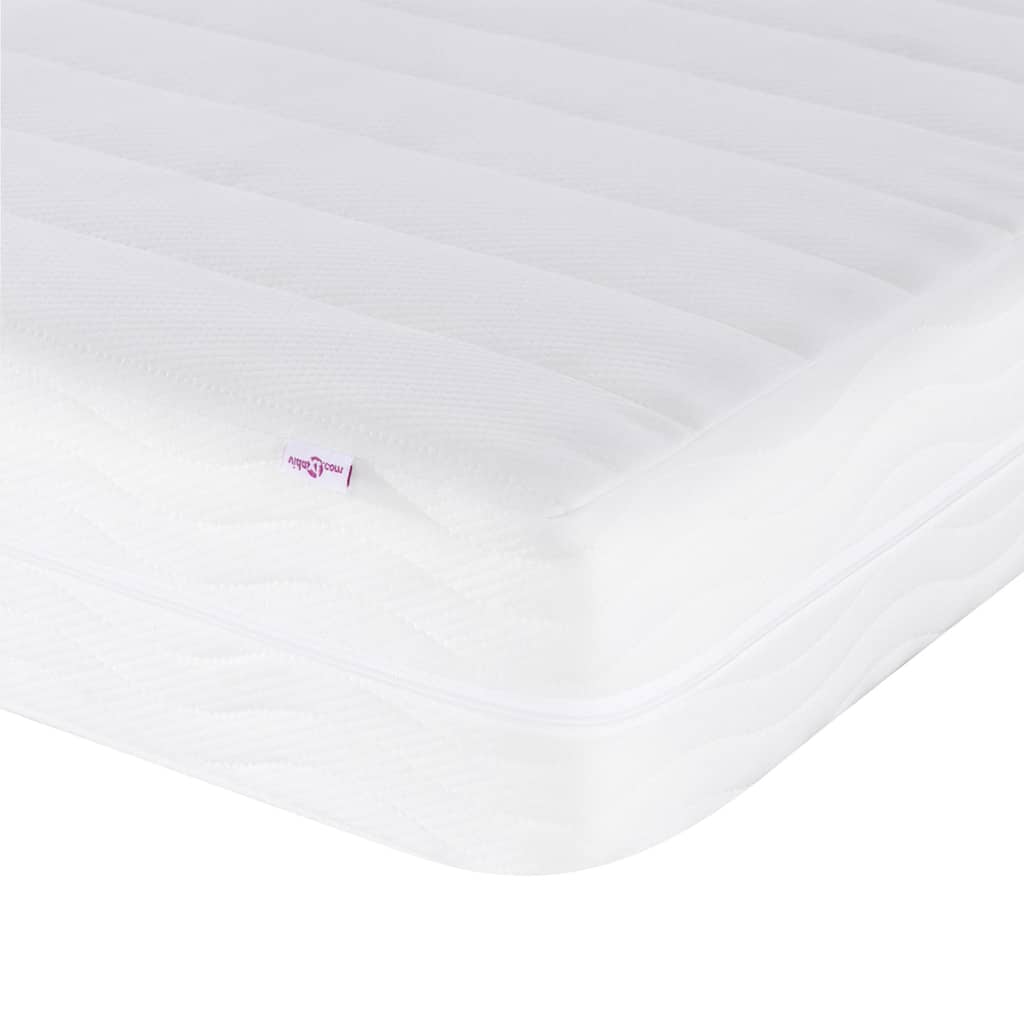 Bed With Mattress &amp;quot;Hanko&amp;quot; Cream Fabric