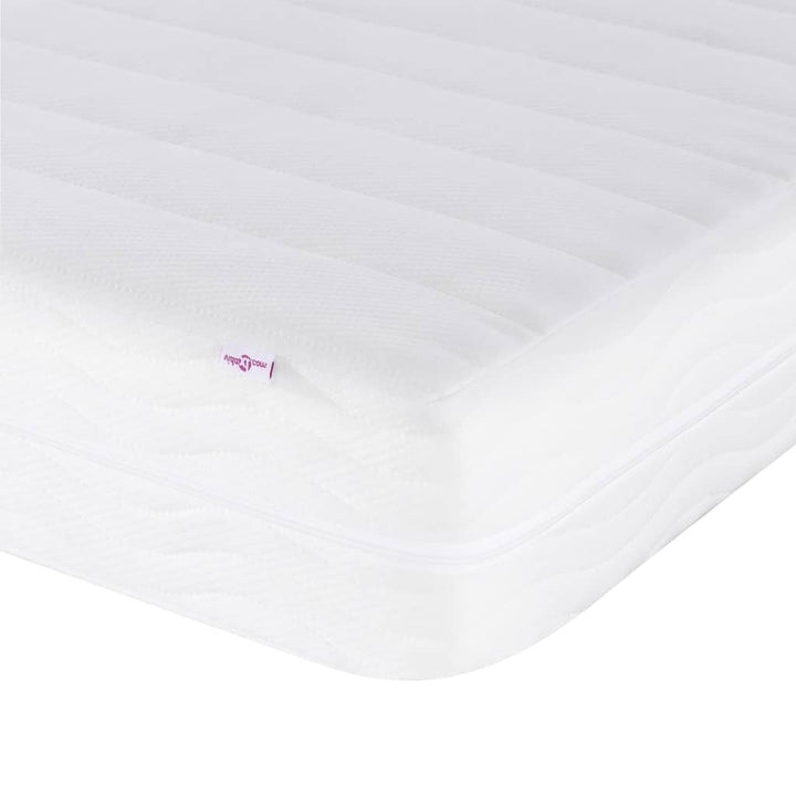 Bed With Mattress &amp;quot;Hanko&amp;quot; Cream Fabric