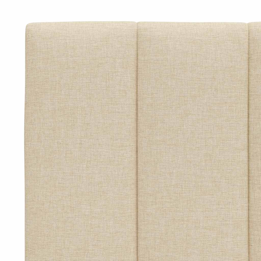 Bed With Mattress &amp;quot;Hanko&amp;quot; Cream Fabric