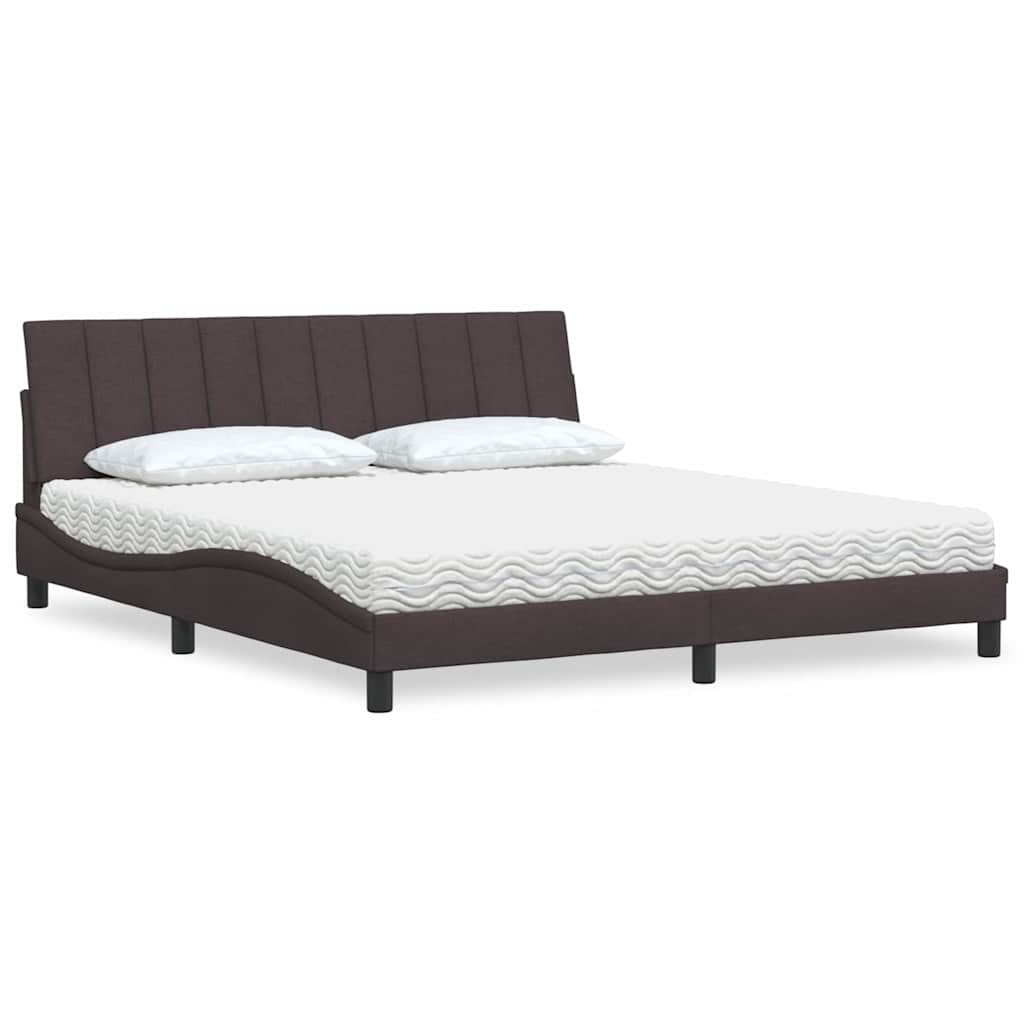Bed With Mattress &amp;quot;Hanko&amp;quot; Blue Fabric