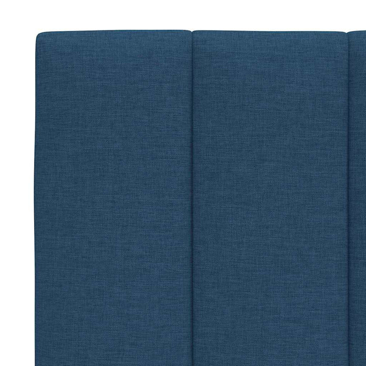Bed With Mattress &amp;quot;Hanko&amp;quot; Blue Fabric
