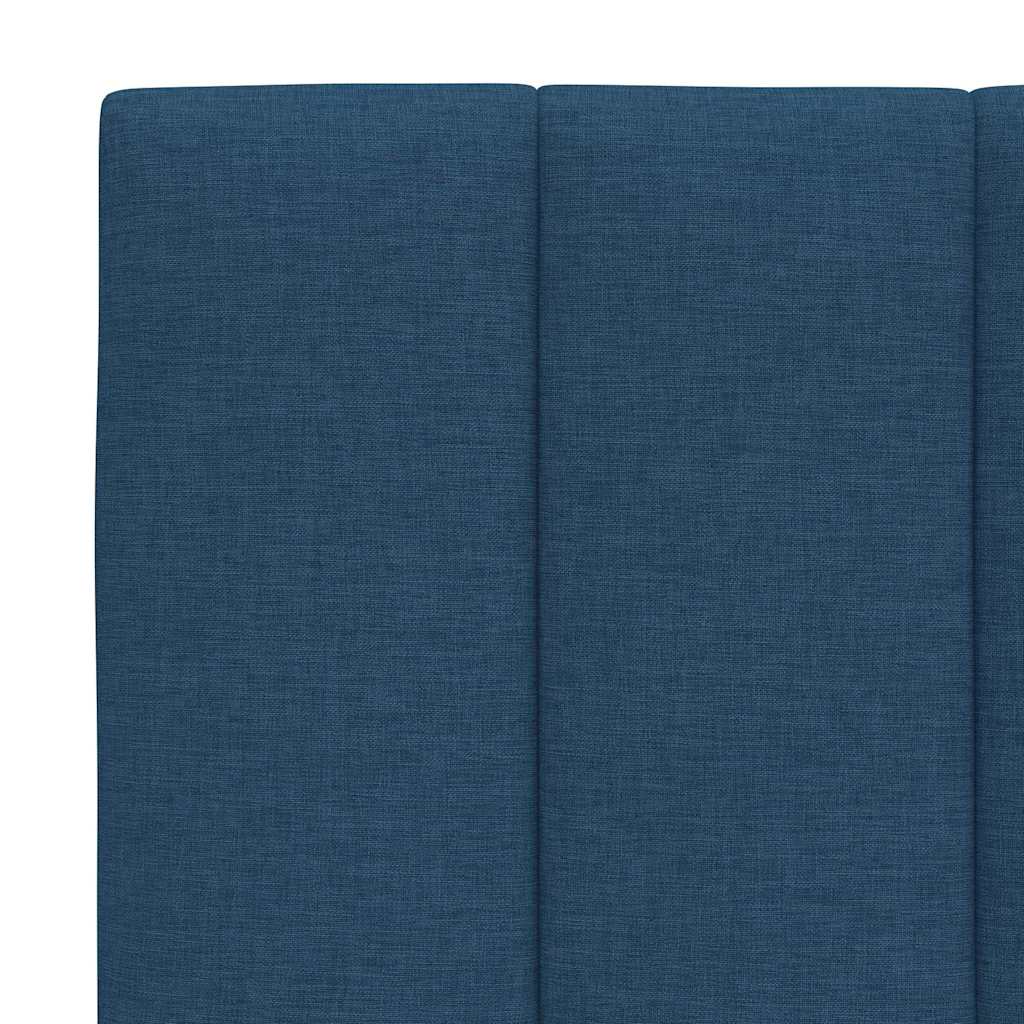 Bed With Mattress &amp;quot;Hanko&amp;quot; Blue Fabric