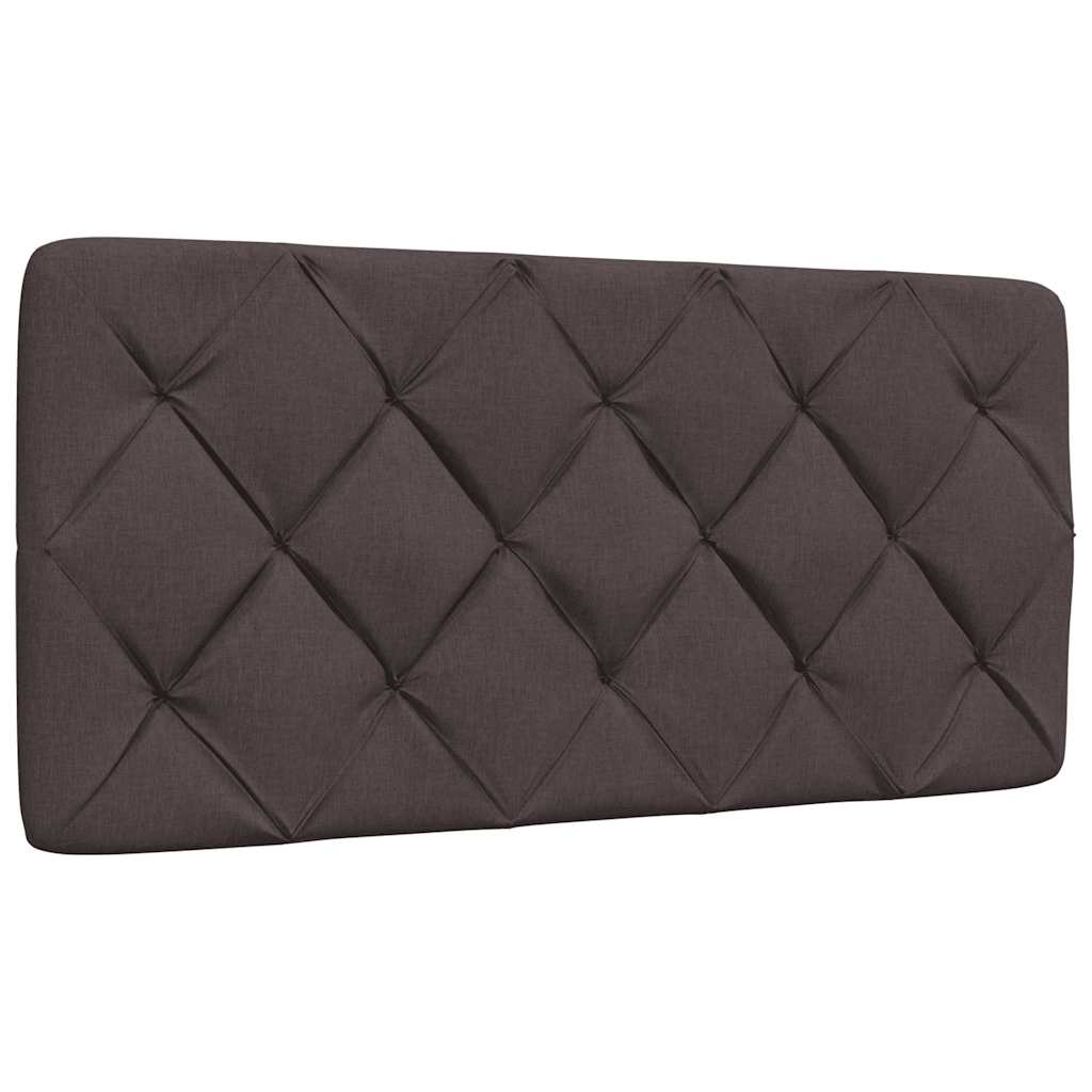 Bed Frame Without Mattress Dark Brown Fabric