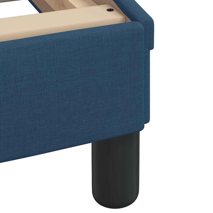 Bed With Mattress Blue Fabric