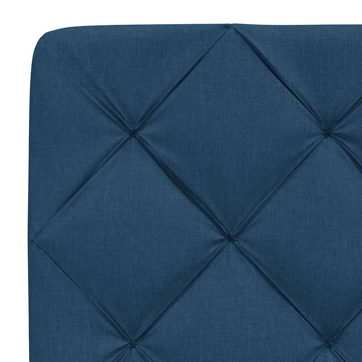 Bed With Mattress Blue Fabric