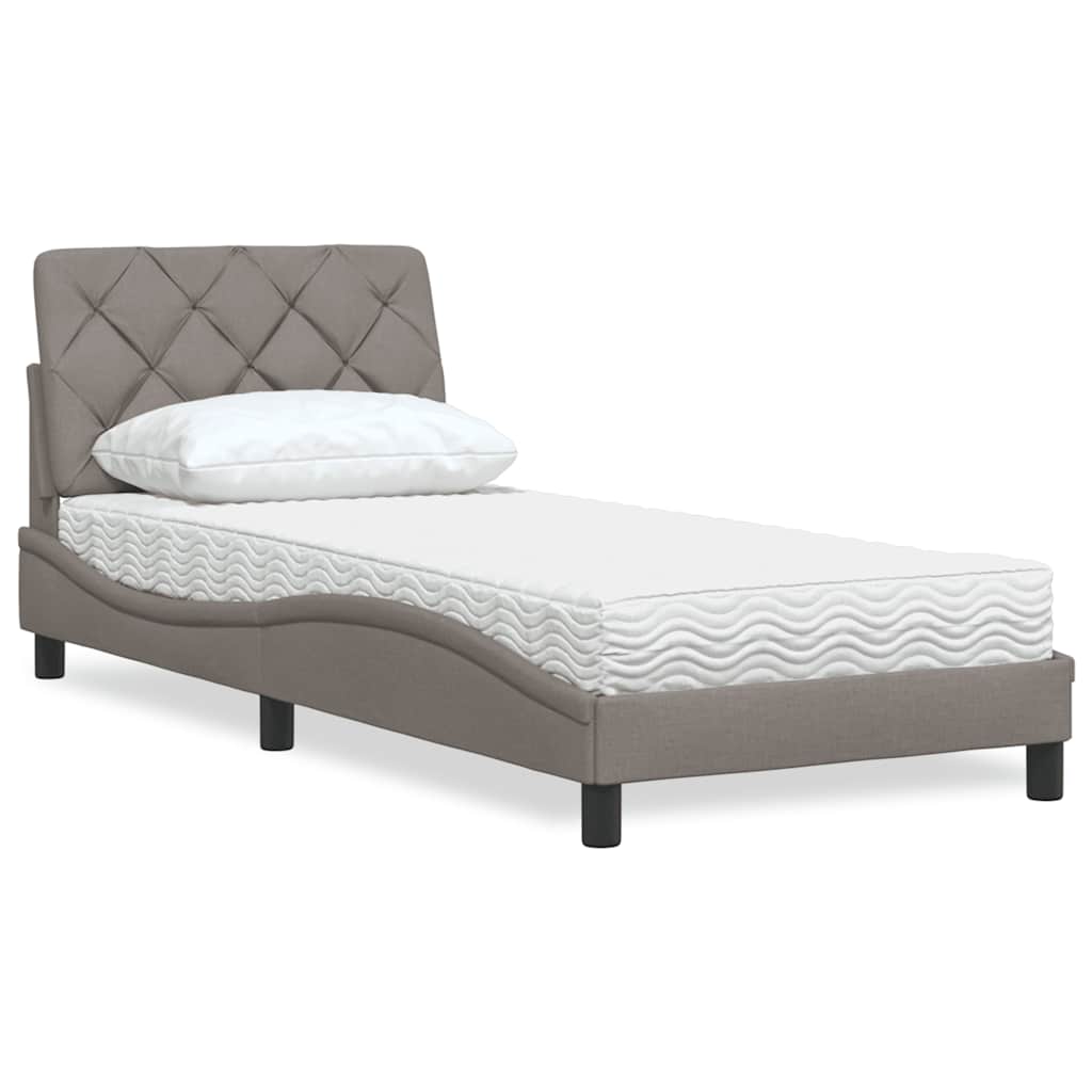 Bed With Mattress Blue Fabric