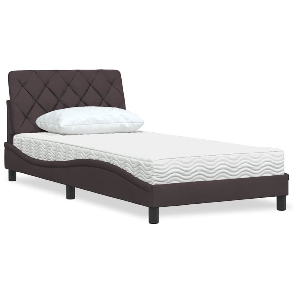 Bed With Mattress Blue Fabric