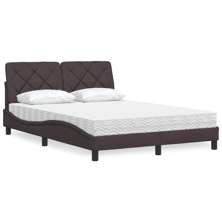 Bed With Mattress Blue Fabric