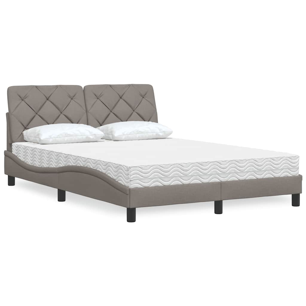 Bed With Mattress Blue Fabric