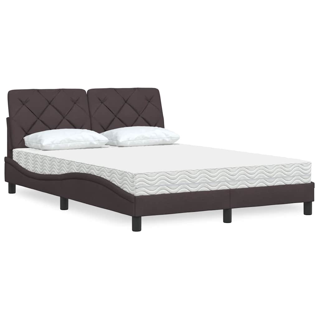 Bed With Mattress Blue Fabric