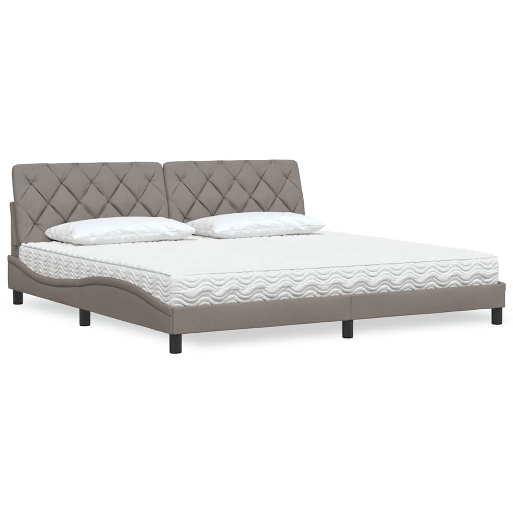 Bed With Mattress Blue Fabric