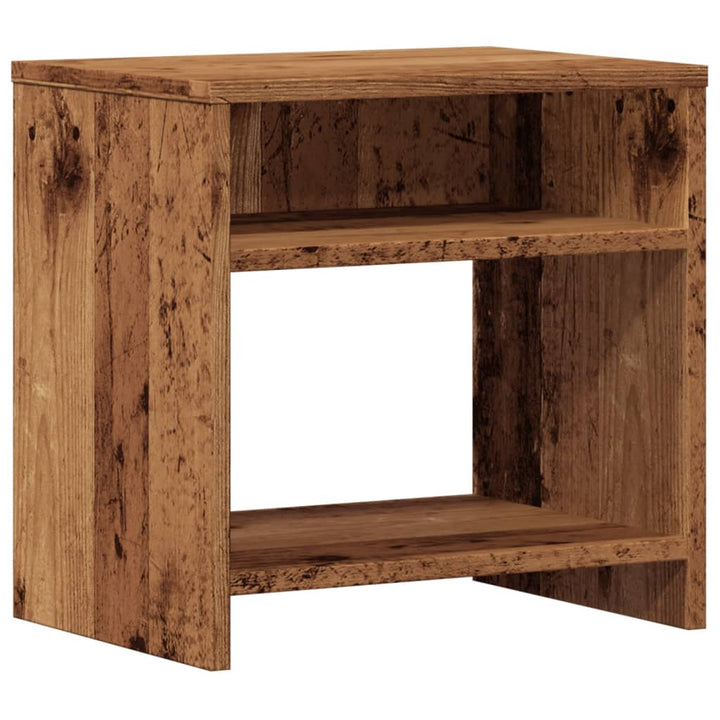 Sängbord Vittrat Trä 40X30X40 Cm Konstruerat Trä