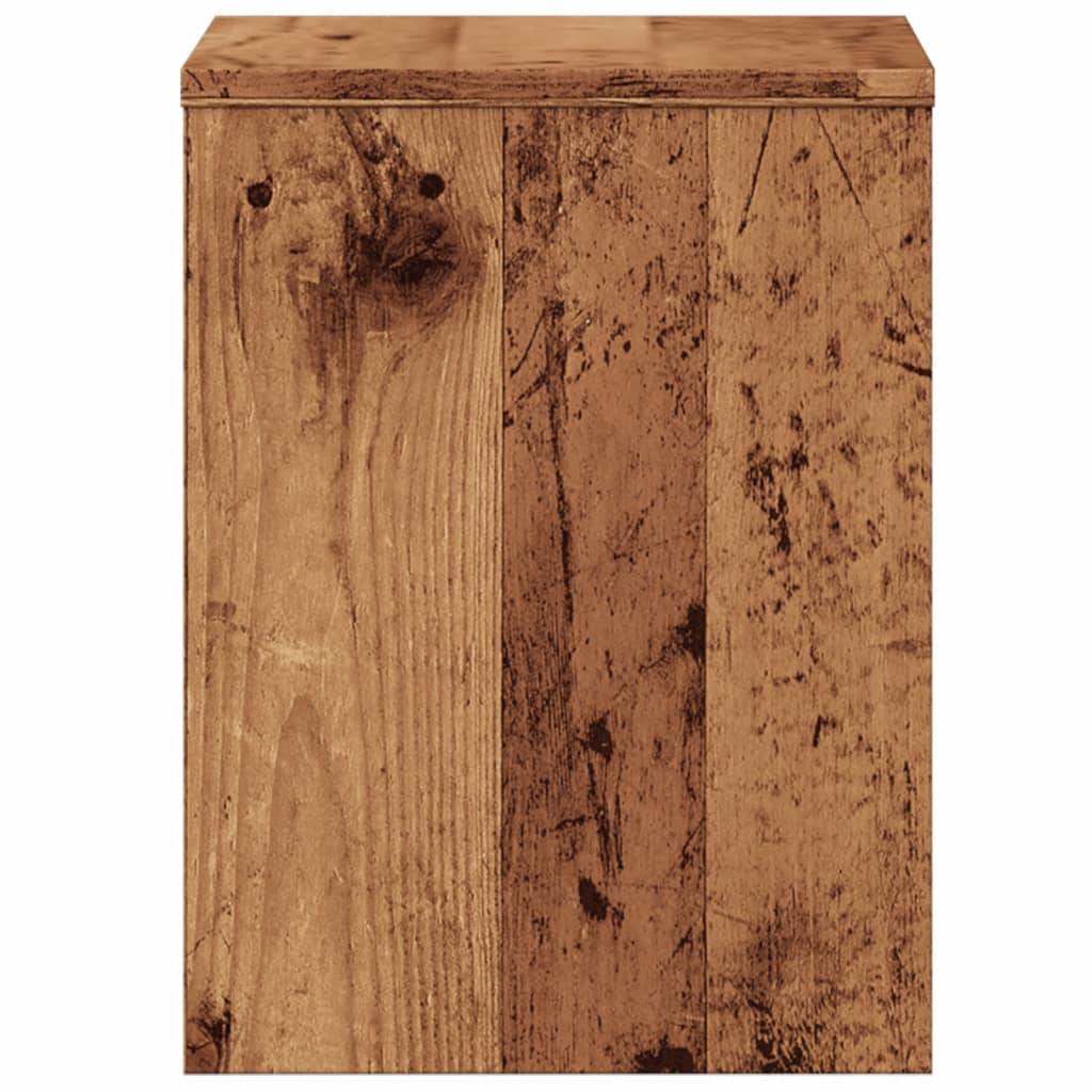 Sängbord Vittrat Trä 40X30X40 Cm Konstruerat Trä