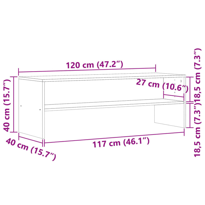Tv-Bänk Artisian Ek 120X40X40 Cm Konstruerat Trä