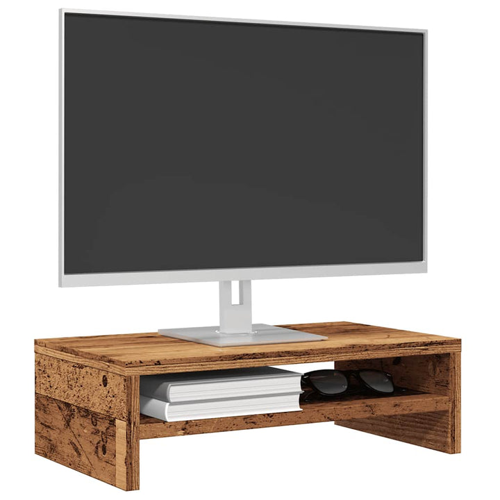 Skärmställ Hantverksmässig Ek 42X24X13 Cm Konstruerat Trä