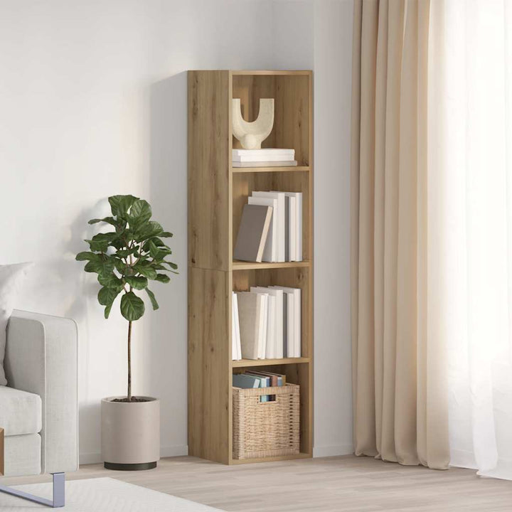 Bokhylla/Tv-Bänk Hantverksmässig Ek 36X30X143Cm Konstruerat Trä
