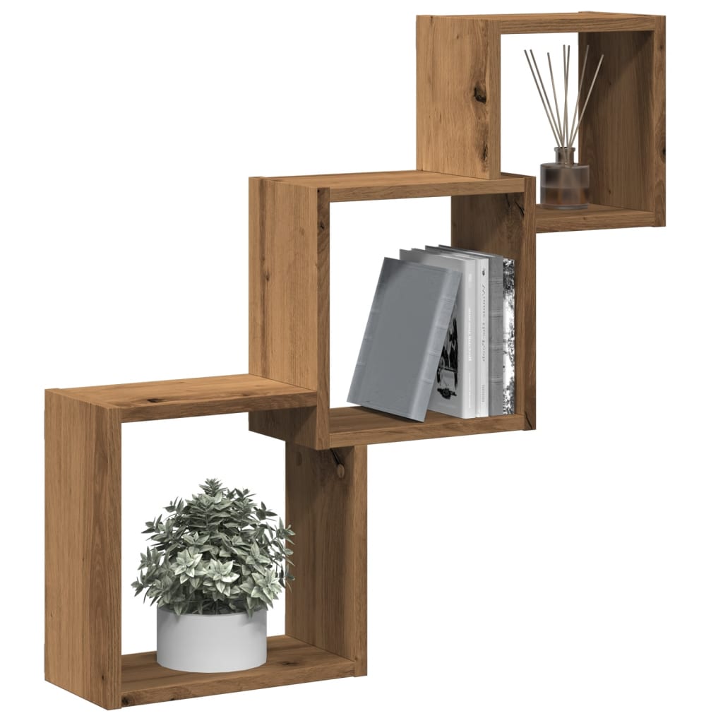Vägghyllor Kub 68X15X68 Cm Konstruerat Trä