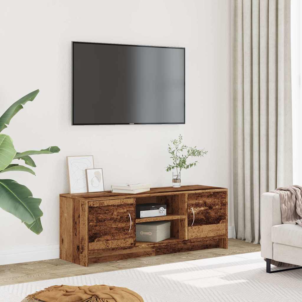 Tv-Bänk Åldrat Trä 102X30X37,5 Cm Konstruerat Trä
