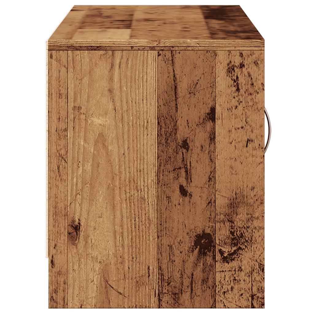 Tv-Bänk Åldrat Trä 102X30X37,5 Cm Konstruerat Trä