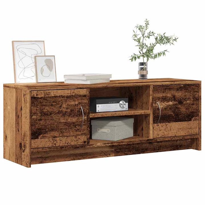 Tv-Bänk Åldrat Trä 102X30X37,5 Cm Konstruerat Trä