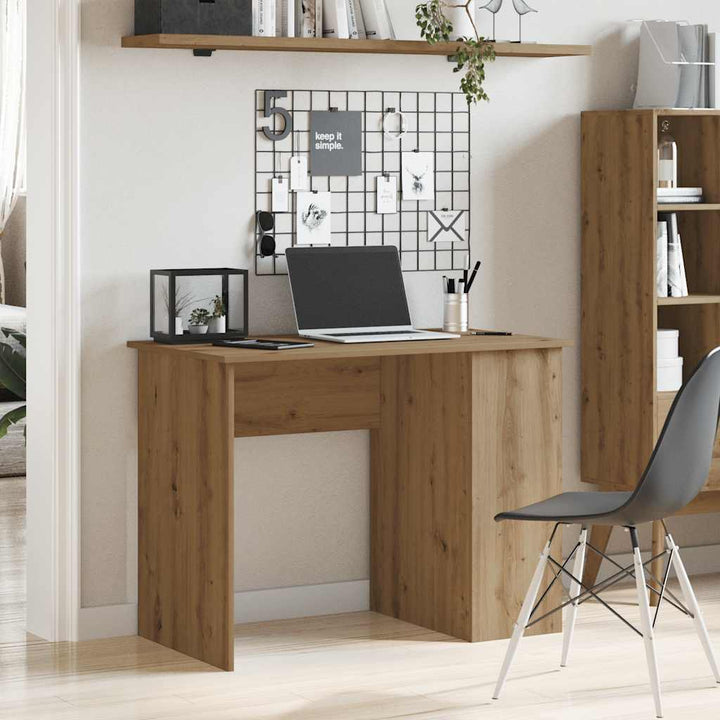Skrivbord Hantverksmässig Ek 100X55X75 Cm Konstruerat Trä