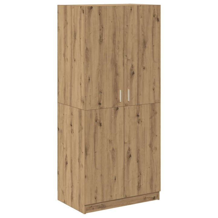 Garderob Hantverksmässig Ek 80X52X180 Cm Konstruerat Trä