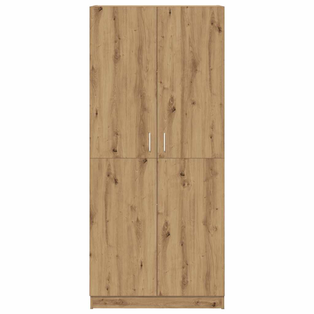 Garderob Hantverksmässig Ek 80X52X180 Cm Konstruerat Trä