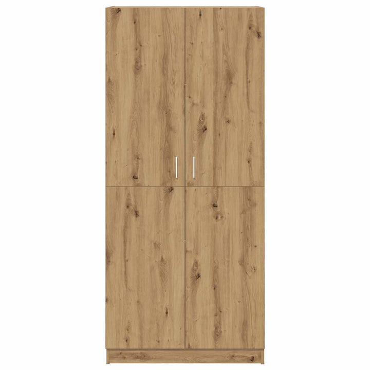 Garderob Hantverksmässig Ek 80X52X180 Cm Konstruerat Trä