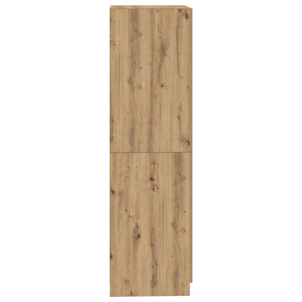 Garderob Hantverksmässig Ek 80X52X180 Cm Konstruerat Trä