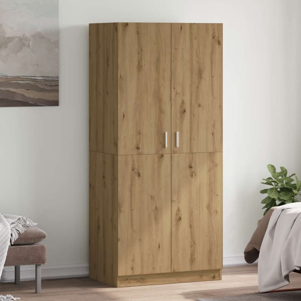 Garderob 90X52X200 Cm Konstruerat Trä