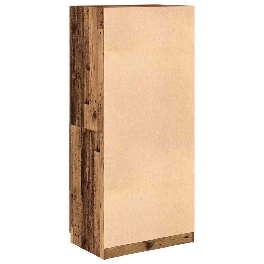 Garderob Åldrat Trä 80X52X180 Cm Konstruerat Trä
