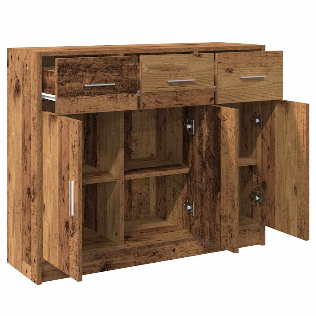 Skänk Åldrat Trä 91X28X75 Cm Konstruerat Trä