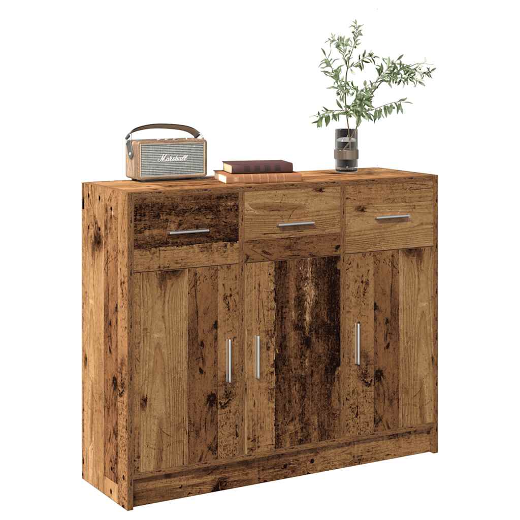 Skänk Åldrat Trä 91X28X75 Cm Konstruerat Trä