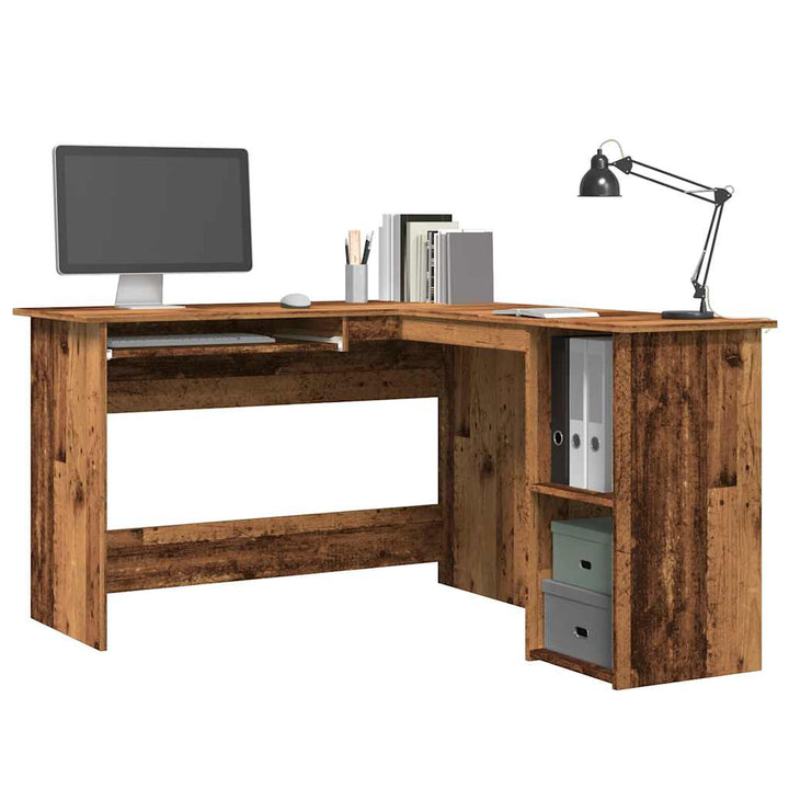 Hörnskrivbord Åldrat Trä 120X140X75 Cm Konstruerat Trä