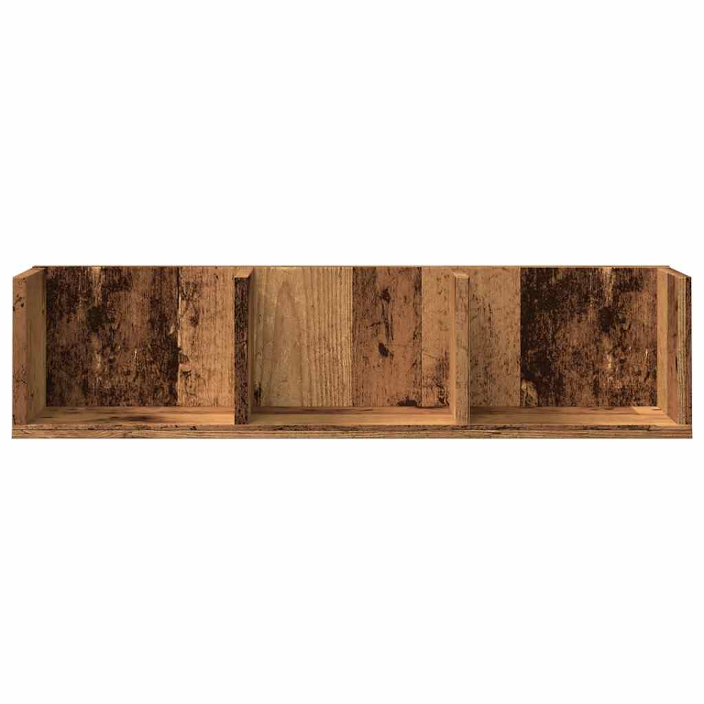 Cd-Hylla Åldrat Trä 75X18X18 Cm Konstruerat Trä