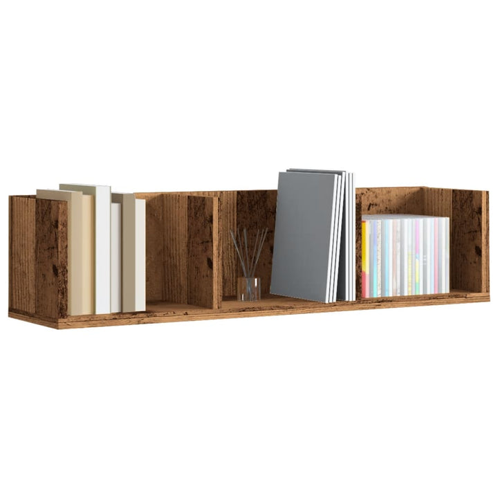 Cd-Hylla Åldrat Trä 75X18X18 Cm Konstruerat Trä