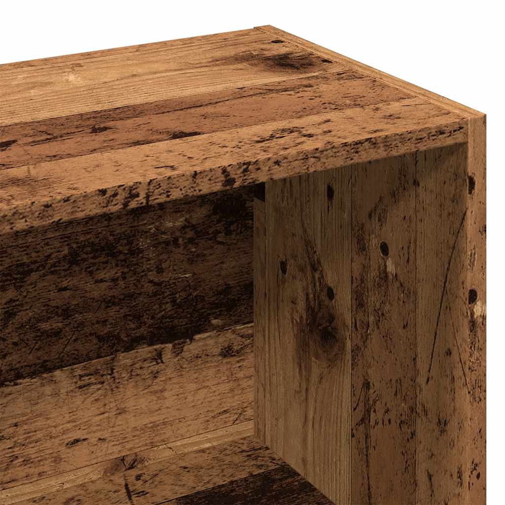 Bokhylla Åldrat Trä 98X29X97,5 Cm