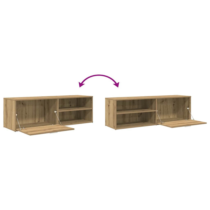 Tv-Bänk Ek 120X34X37 Cm Konstruerat Trä