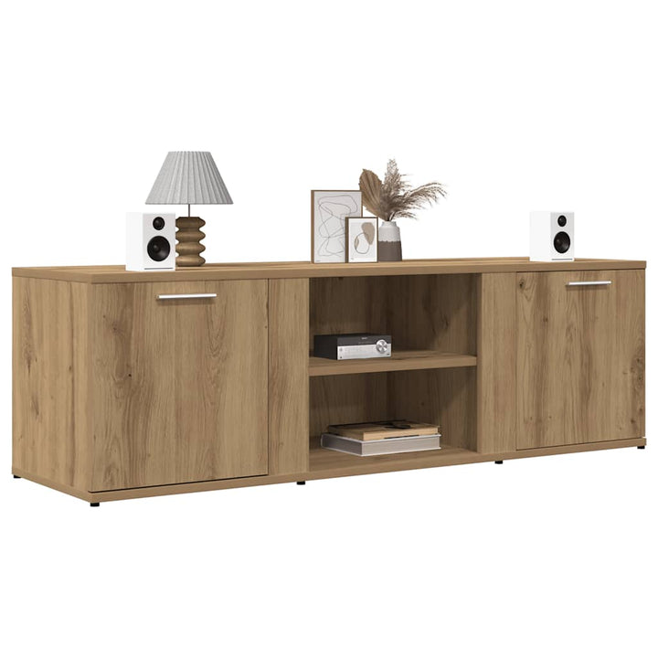 Tv-Bänk Ek 120X34X37 Cm Konstruerat Trä