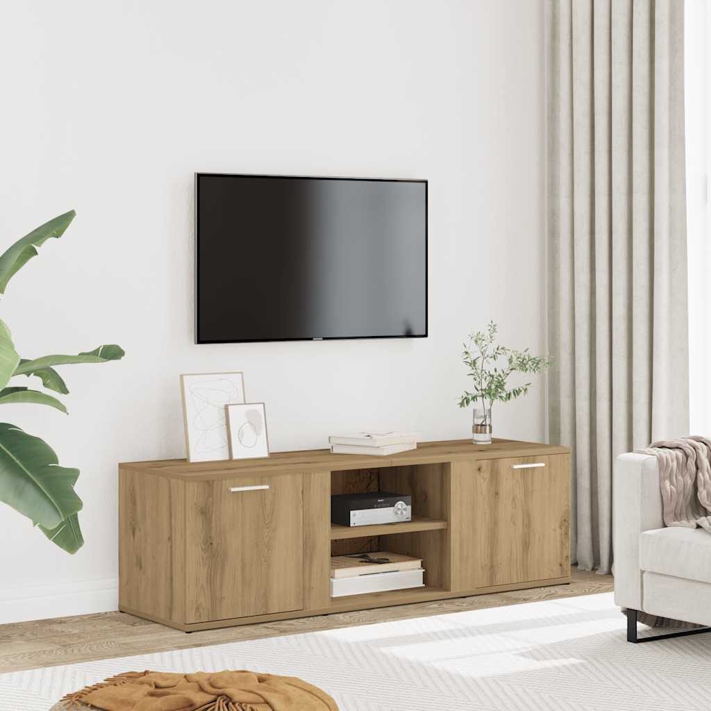 Tv-Bänk Ek 120X34X37 Cm Konstruerat Trä