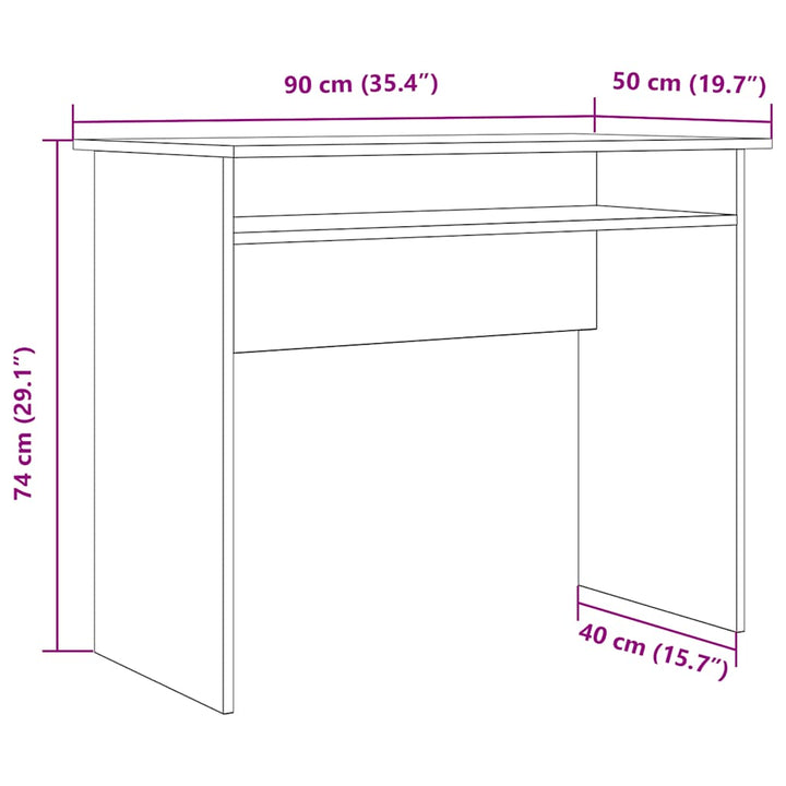 Skrivbord 90X50X74 Cm Konstruerat Trä