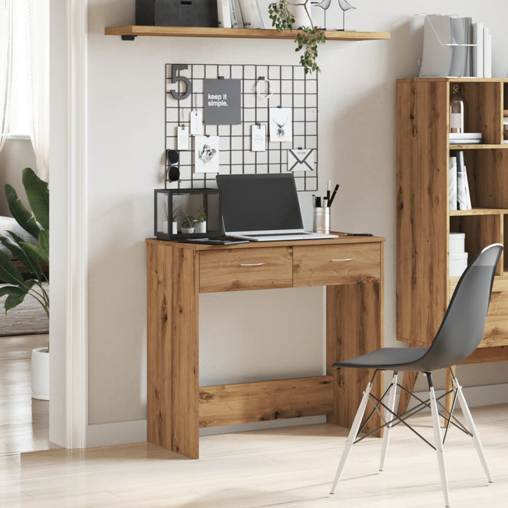 Skrivbord Ek 80X40X75 Cm Konstruerat Trä