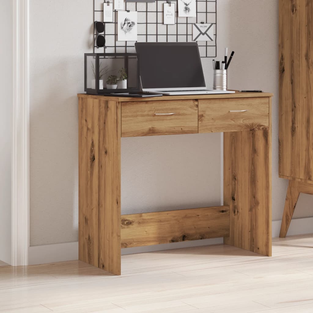 Skrivbord Ek 80X40X75 Cm Konstruerat Trä