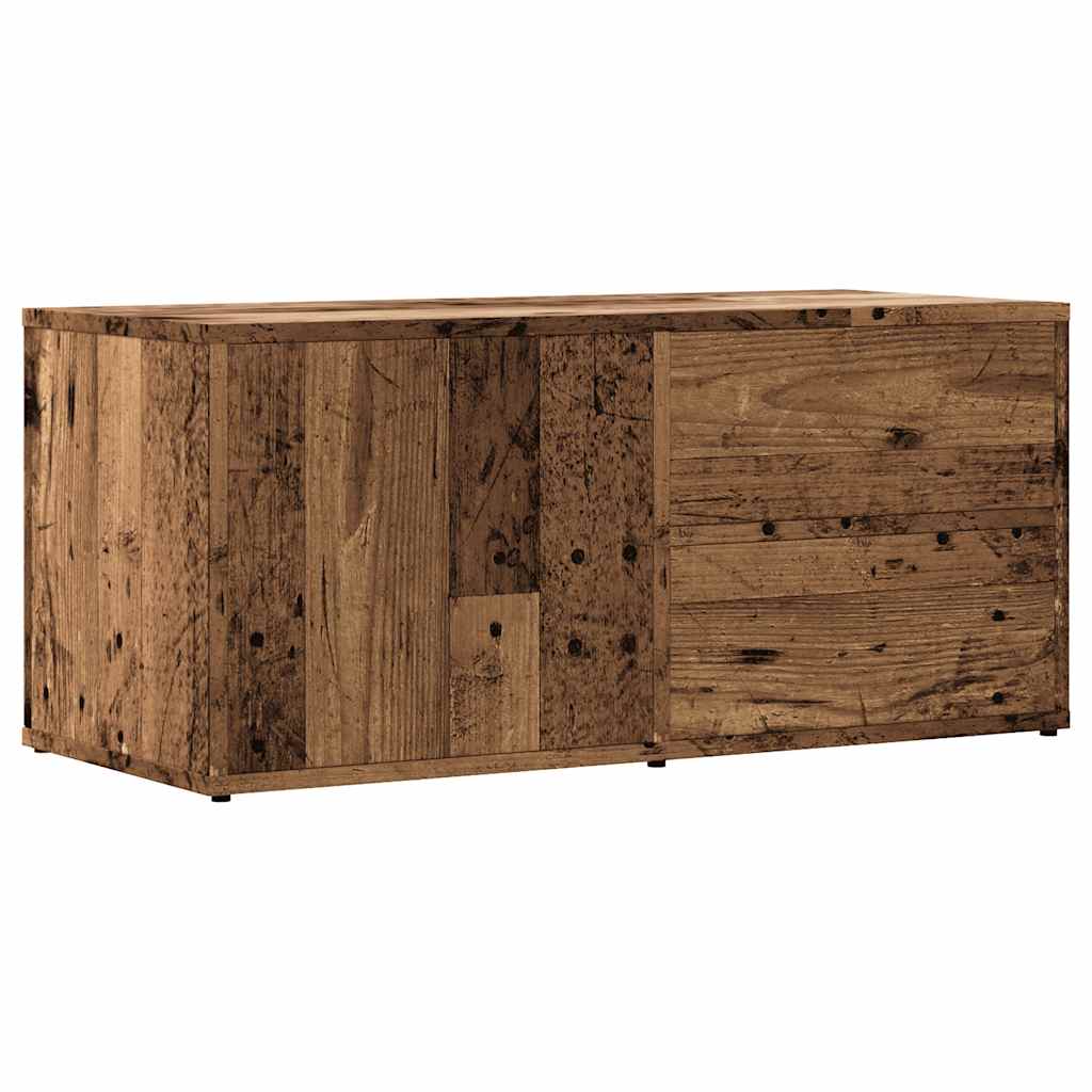 Tv-Bänk Åldrat Trä 80X34X35,5 Cm Konstruerat Trä