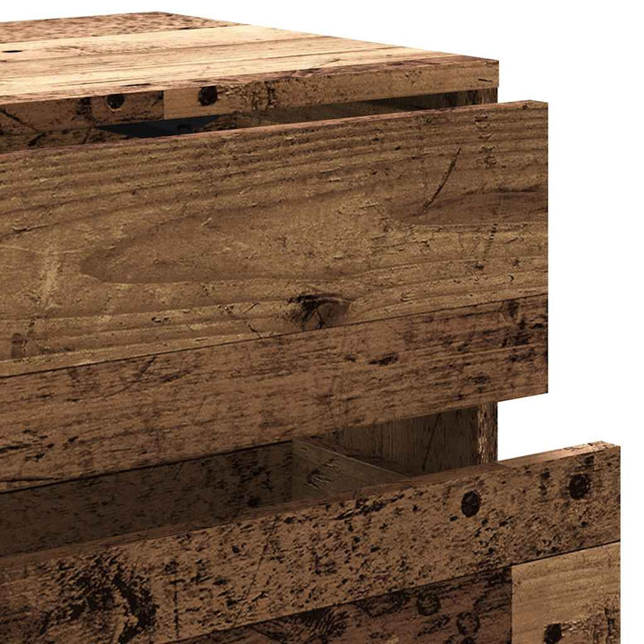 Tv-Bänk Åldrat Trä 80X34X35,5 Cm Konstruerat Trä